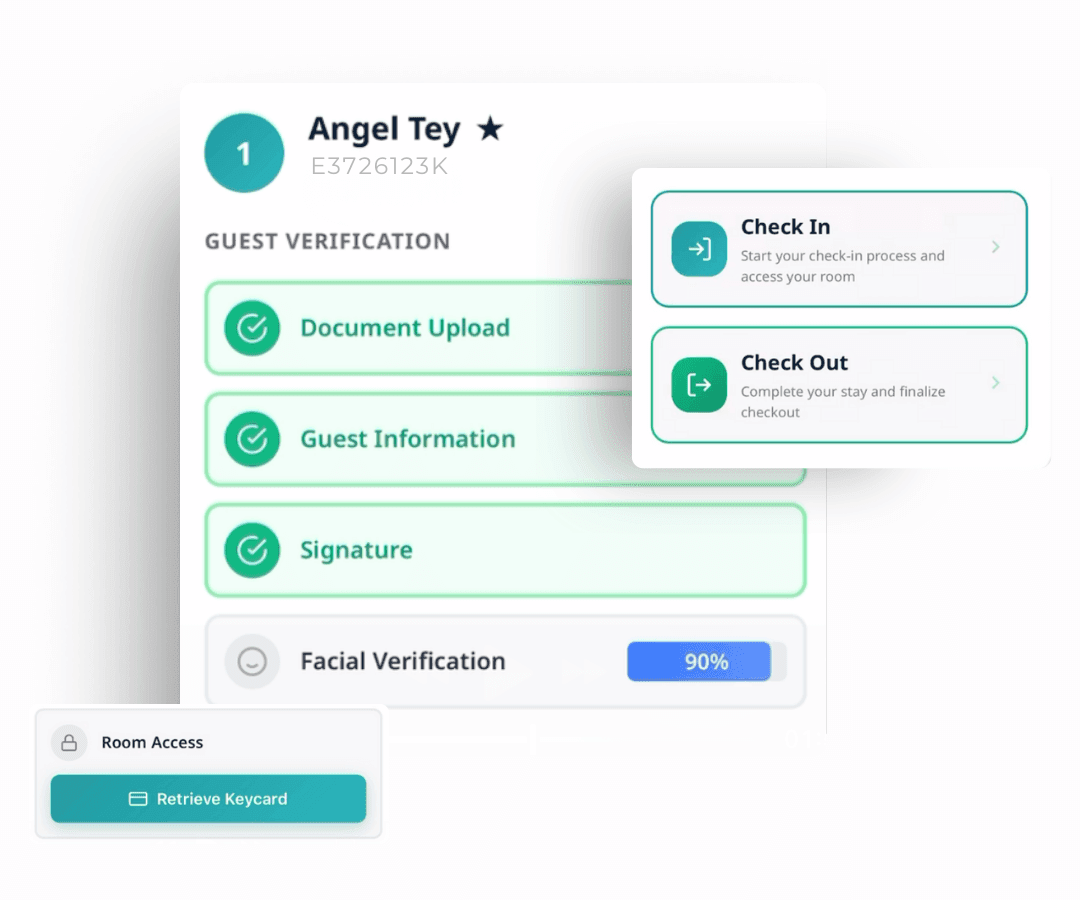 AVA guest self check-in interface