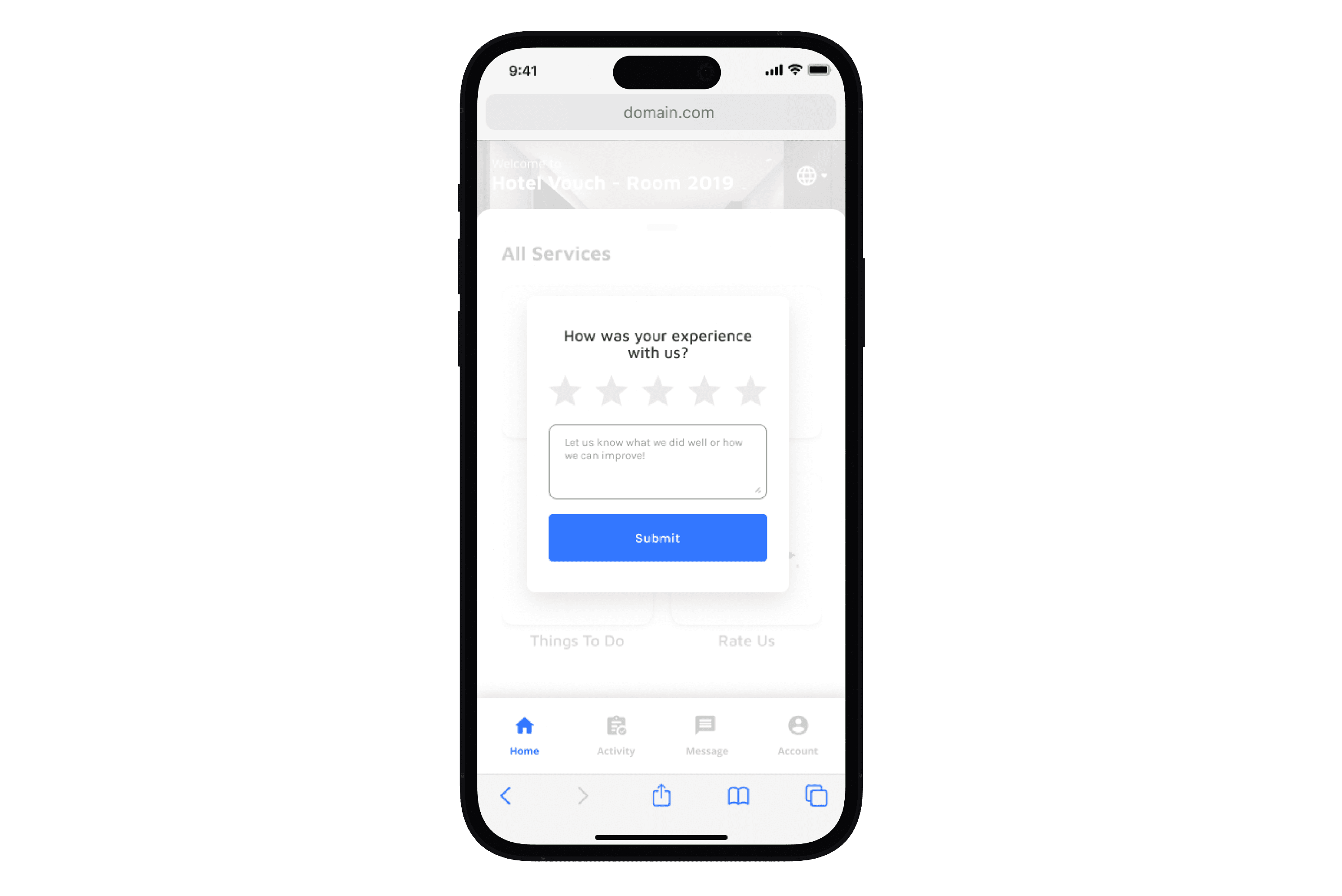 Quick survey function